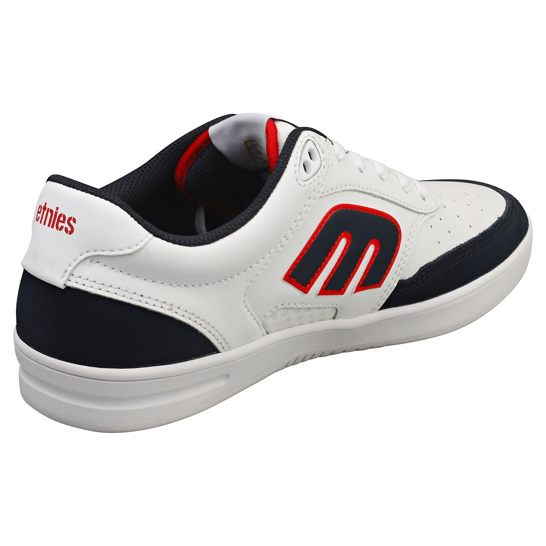 Etnies Men's The Aurelien Michelin Low Top Skate Shoe, White/Navy/Red, 9