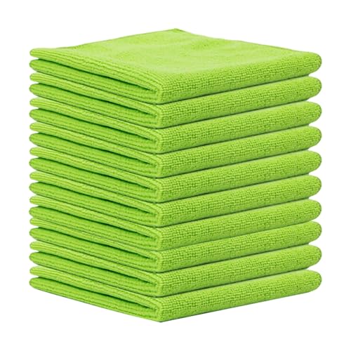 Illkjasfc Paños de limpieza de microfibra, 10 unidades, absorbentes, multiusos, para uso en el coche, 30 x 30 cm