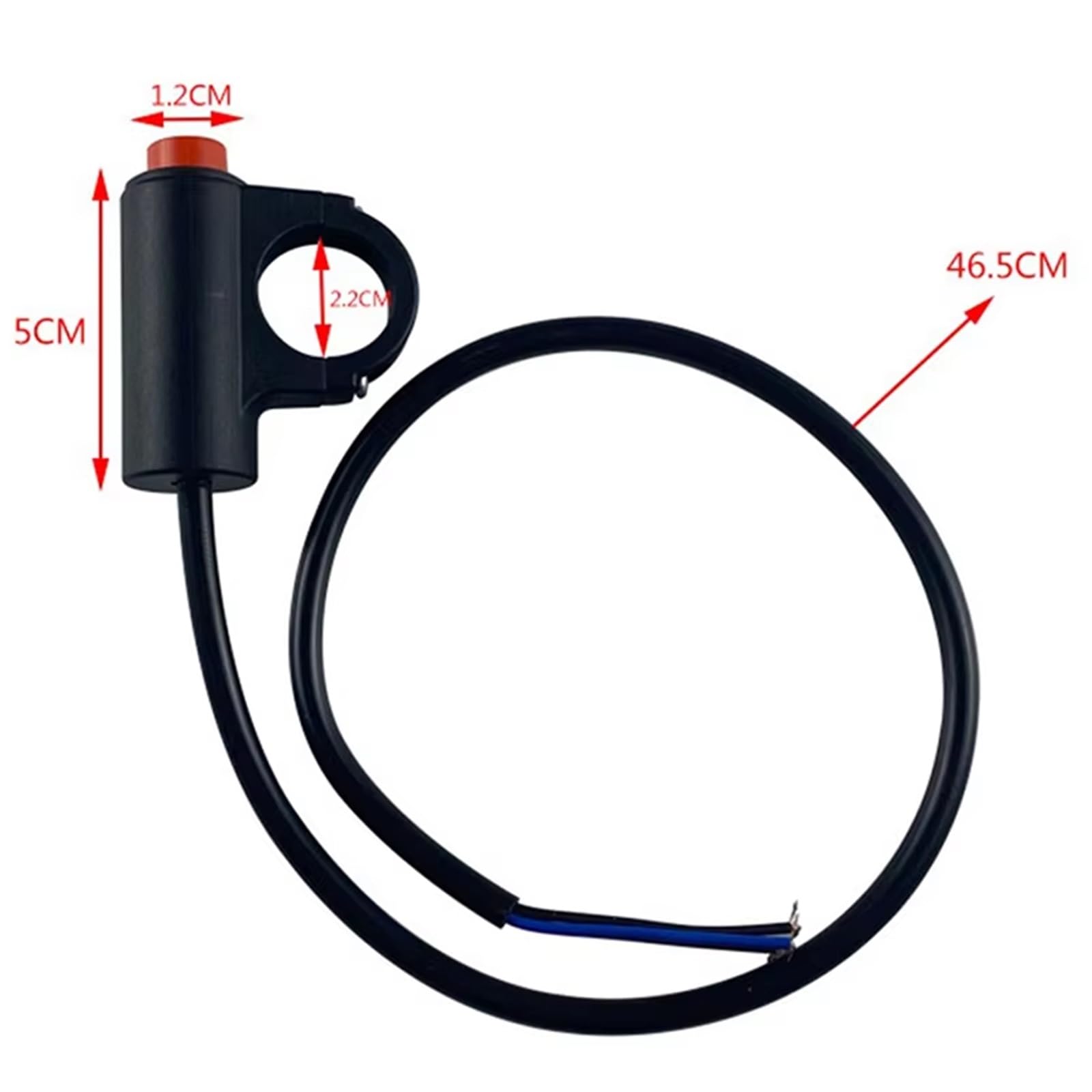 Interrupteur Clignotant Moto Bouton Commutation Des Feux Détresse Double Avertissement Pour Scooter Véhicule Électrique Lampe Signalisation D'urgence Contacteur d'Allumage(A1)