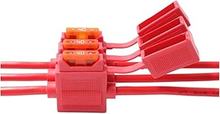 1PCS Small Flat car Fuse Box red Square PVC seat with Wired Waterproof Seats on Both Sides