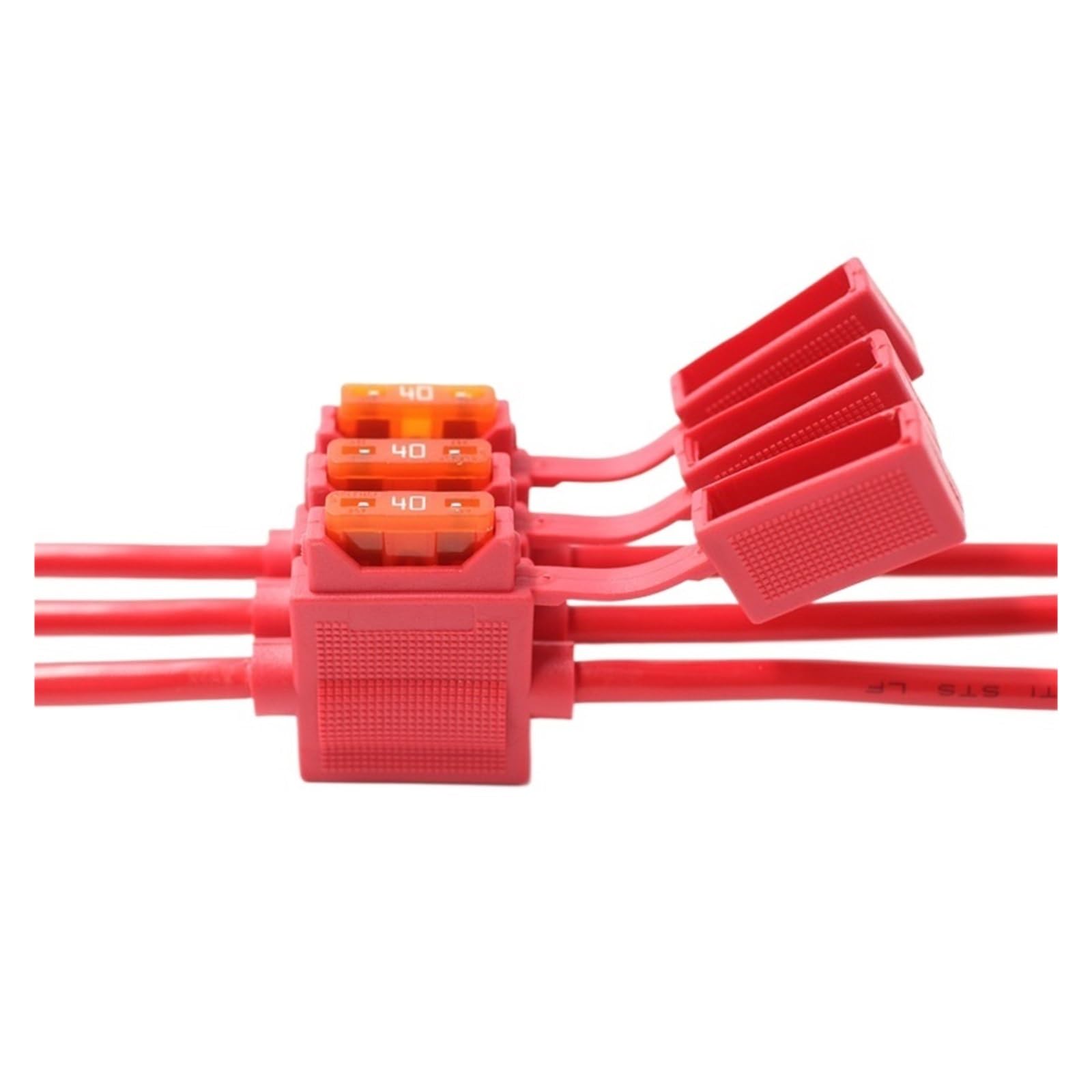 Caja de fusibles coche pequeña impermeable con asiento cuadrado rojo PVC 5