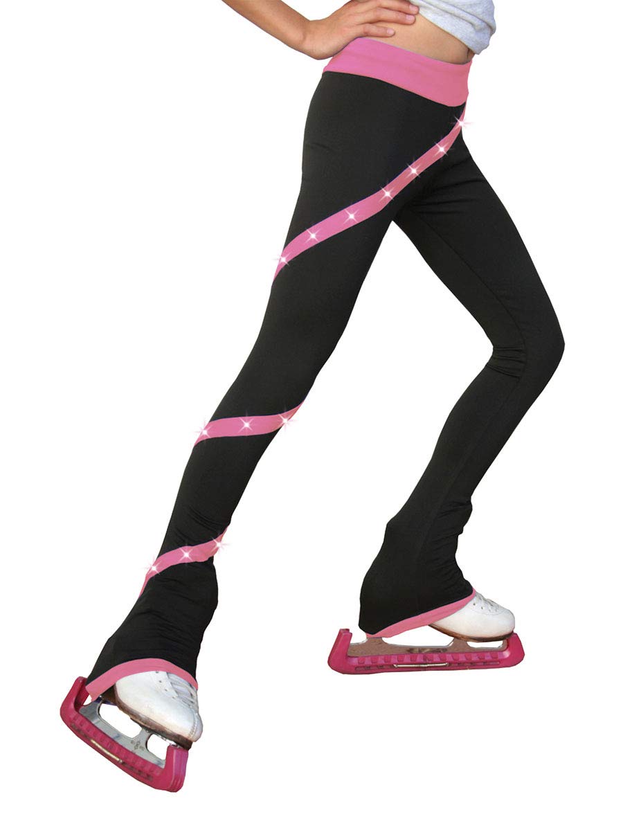 ChloeNoel Pink Polar Fleece Spiral Pants by Polartec (Medium, Pink)