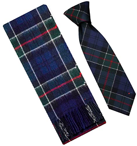 Écharpe et cravate anti-froid en laine douce tartan moderne Colquhoun
