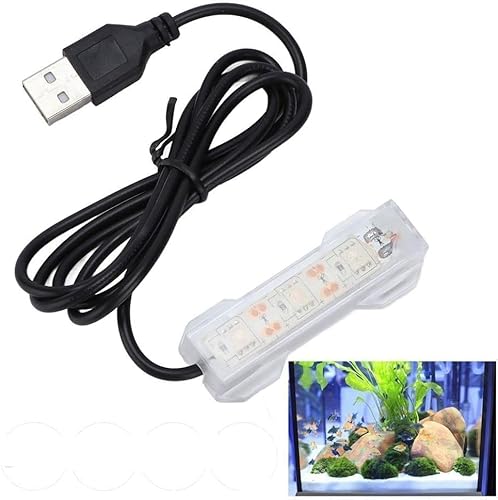 Blue Light Small Aquarium Led Light, Led Fish Tank for Freshwater Plants Aquarium Accessories, Fish and Aquatic Pet Aquarium Lights for Underwater Decoration
