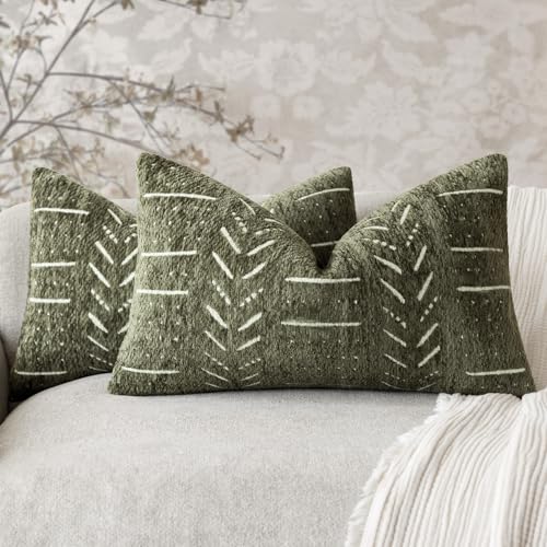 vivrudil Home Décor Decorative Boho Chenille Throw Pillow Covers Neutral