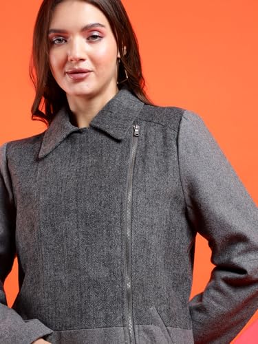 Image of KOTTY Womens Cotton Blend Standard Length Elegant Style Coat - Classic Style with Modern Detailing