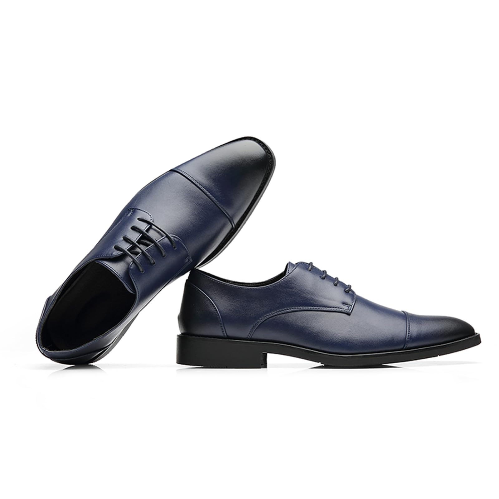 Hombres De Zapatos De Vestir Oxford De Cuero Elegante con Cordones Wingtip Brogues Casual De Negocios Formal Derby Zapatos