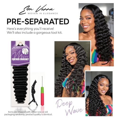 Deep Wave Crochet Human Hair 18inch 60g Human Crochet Hair for Black Women - image 8