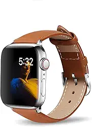Pulseira Premium de Couro Com Fecho Clássico Compatível com Apple Watch Series 11 e 10 de 46mm | Series 11 e 10 de 42mm | Series 9, 8 e 7 de 45mm | Series 9, 8 e 7 de 41mm | Series 6, 5 e 4 de 44mm | Series 6, 5 e 4 de 40mm | Series 3, 2 e 1 de 42mm | Series 3, 2 e 1 de 38mm | Ultra 1 e 2 de 49mm