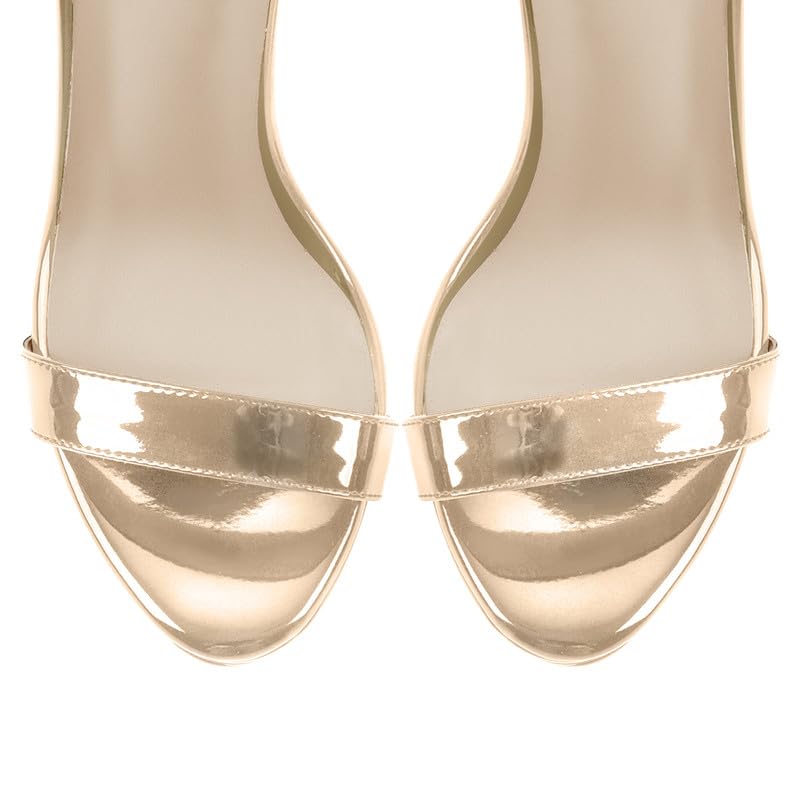 Image of Platform Stiletto High Heels for Women, Round Open Toe Ankle Strap Sexy Heeled Sandals for Wedding Party Dress