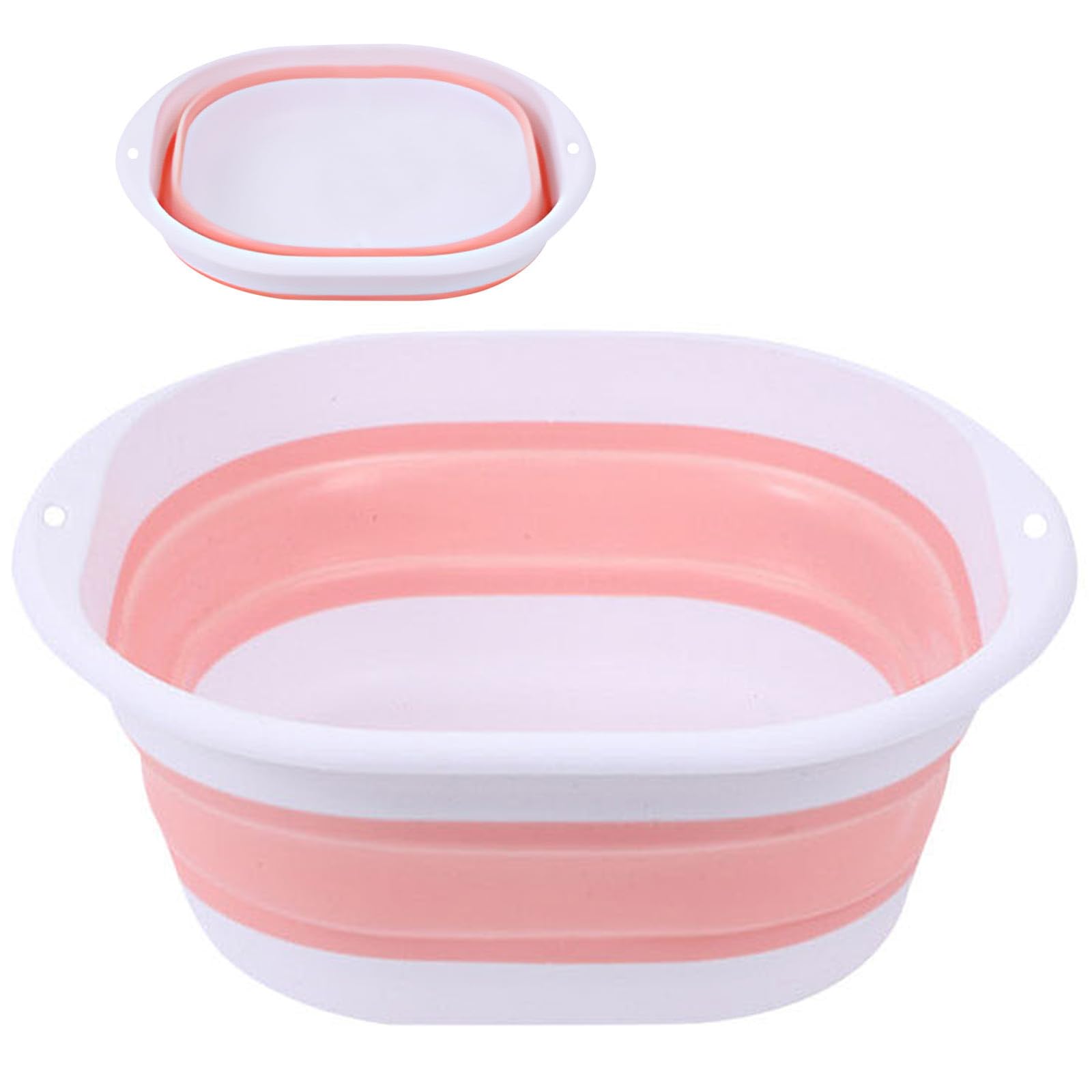 Portable Pool Foot Bath, Foldable, Foot Bath, Foot Bath, Bubble Bath for Feet, Bowl for Foot Baths, Foldable, Foot Bath Tray for Swimming Pool, Foot Pool Tub for Foot Bath (Pink, 35.5 x 28 cm)