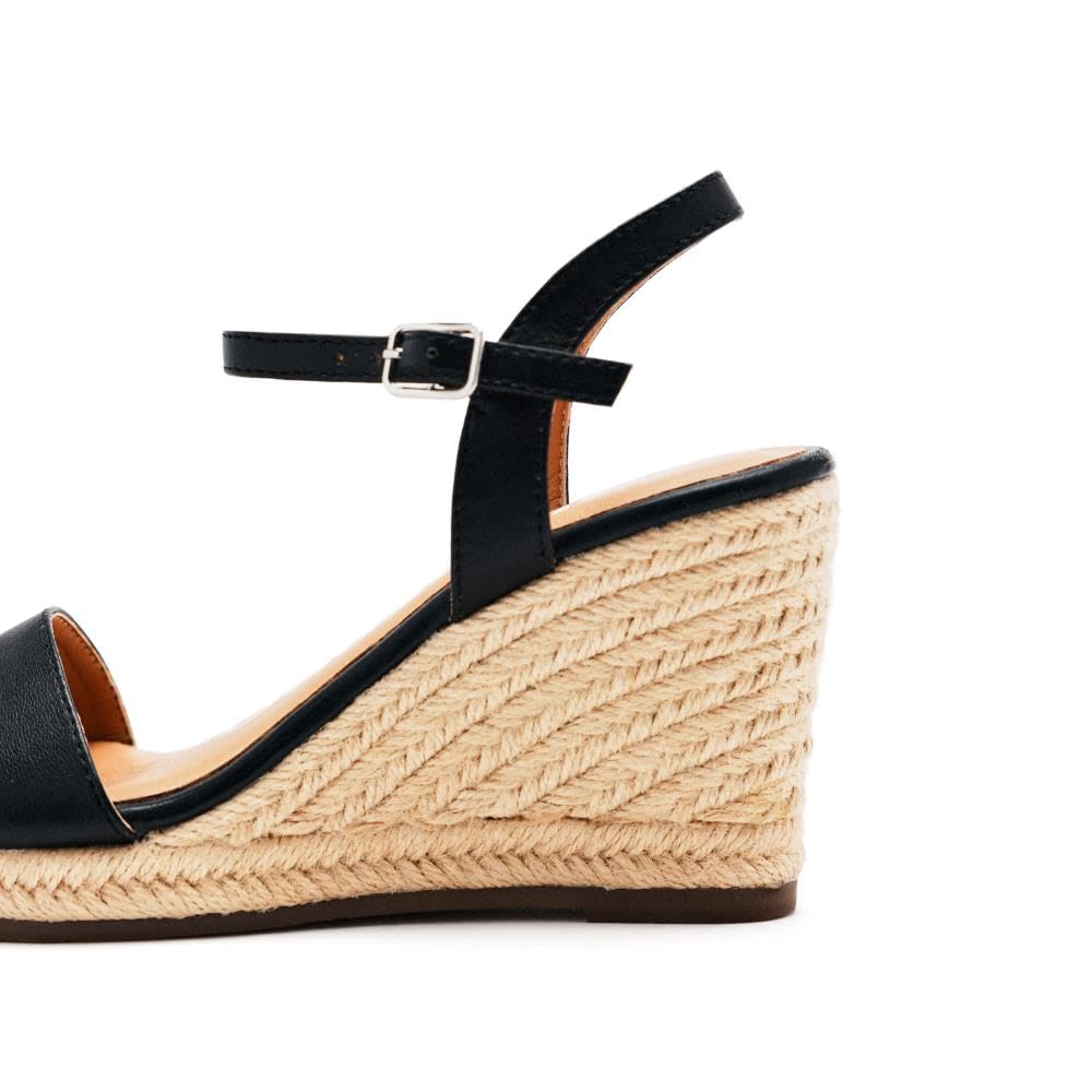 Sandali in Pelle off-White con Zeppa in Iuta per Donna ZHEPE