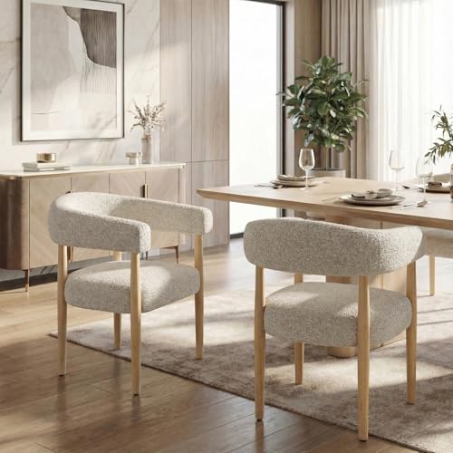 VKNOW Barrel Dining Chairs Set