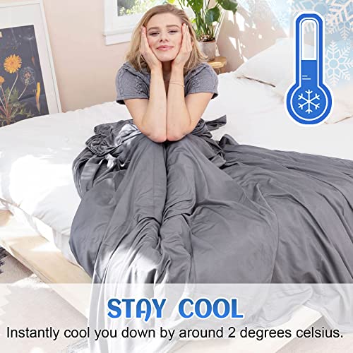 Image of Ailemei Direct Cooling Throw Blanket for Hot Sleepers,Double Sided Cold Effect, Lightweight Breathable Summer Bed Blanket for Couch,Transfer Heat to Keep Body Cool Night Sweats,50 inchx60 inch