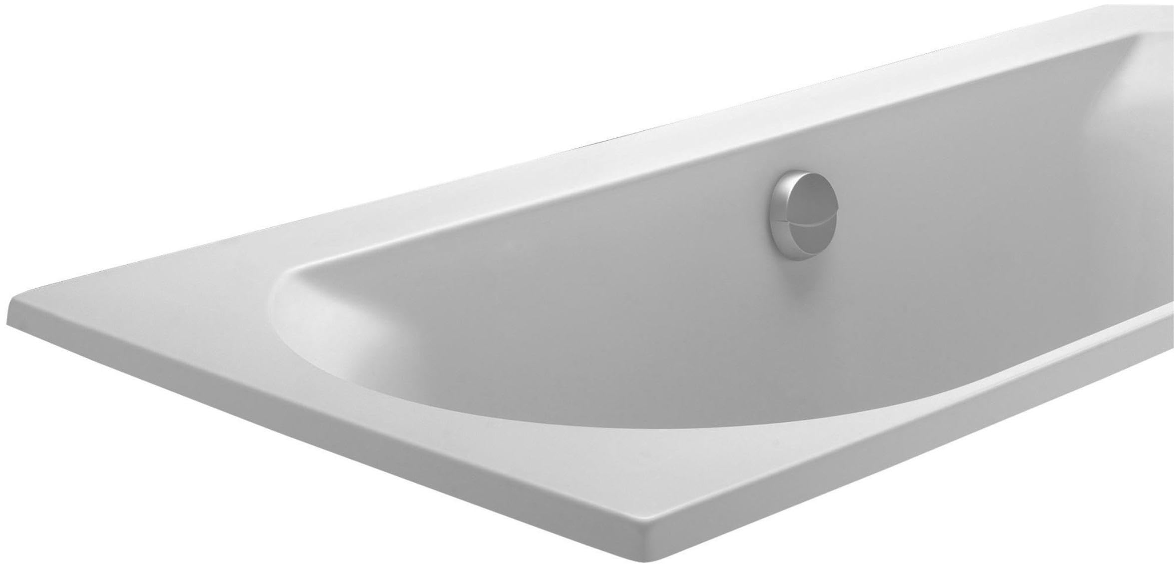 Jacob Delafon - Baignoire Rectangulaire ÉLISE - 170 x 75 cm - Double Dos - Fabrication Française - Pieds Réglables Quick Clip - Acrylique, Blanc - E60279-00