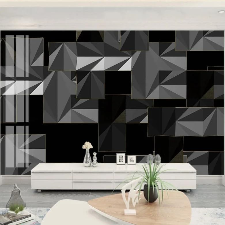 Papier peint de décoration murale géométrique pour valoriser l'arrière-plan de canapé