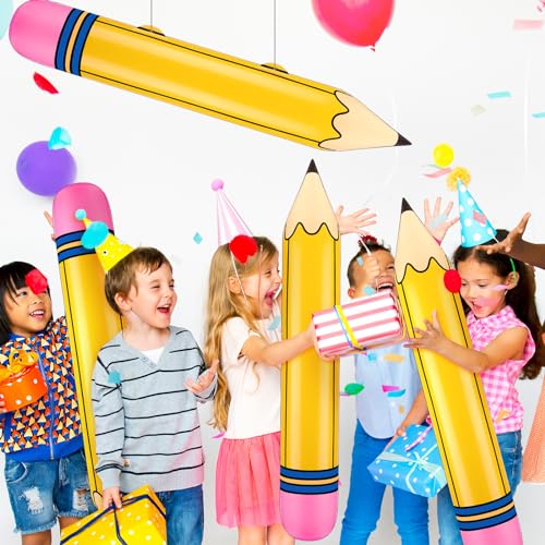 Blueweenly 12 Piezas Globo Gigante Inflable Lápiz 44 Pulgadas miniatura 4