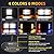 NAOEVO 4 Inch Strobe LED Light Pods, Amber White Blue Red Side Shooter, 6 Modes 60W Off Road Light with Memory Function, Emergency Fog Driving Work Light for Truck Boat Jeep SUV with Wiring Harness