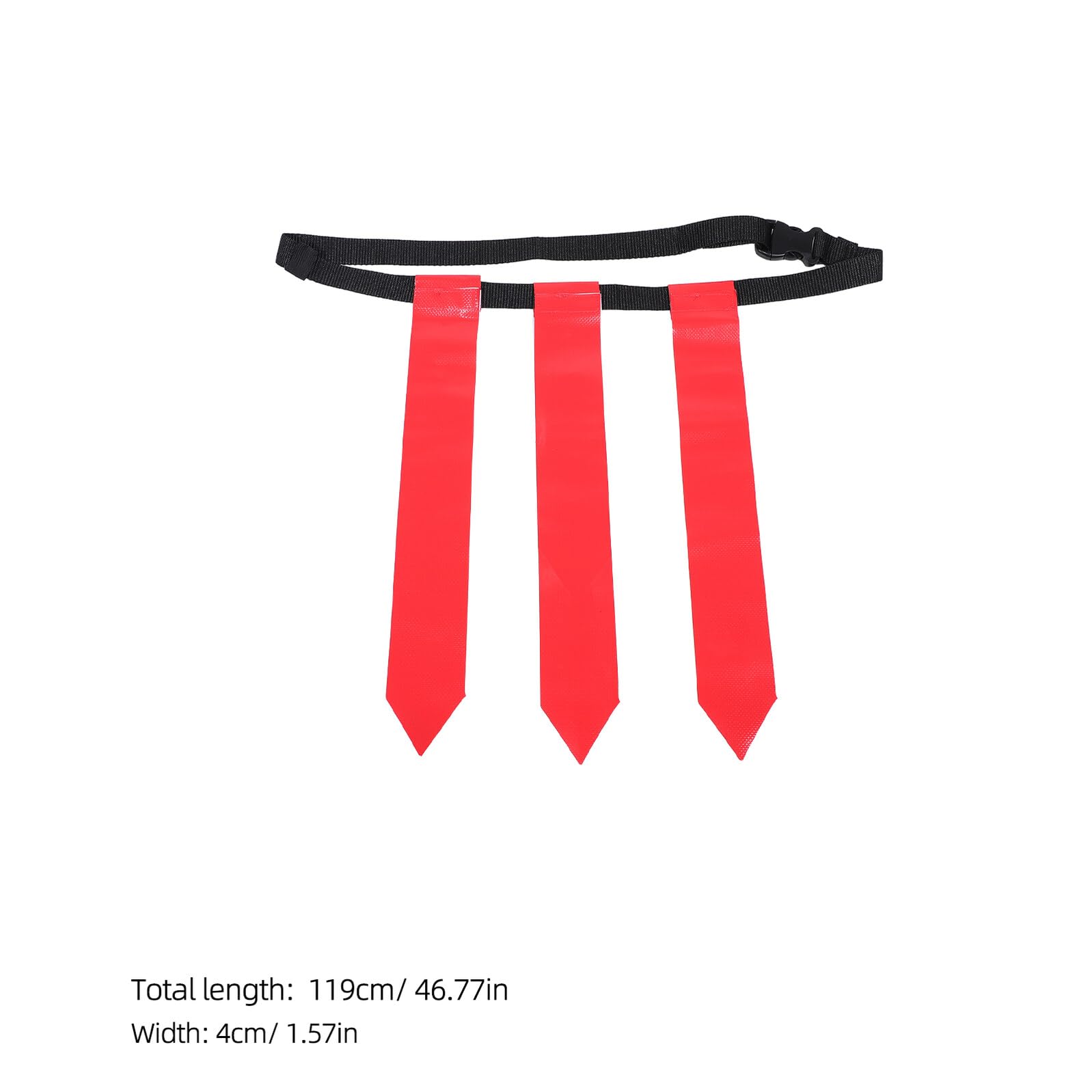 GALPADA 2 Cinturones de Flag Football Ajustables para Adultos y Jóvenes Set con Banderines Amarillos y Rojos de Nailon y PVC Kit Deportivo Portátil con Bolsa de Almacenamiento para