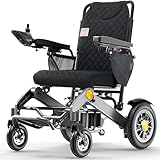 WalkFeel Heavy Duty Electric Wheelchairs for Adults - 20' Wider Seat&25 Miles Range, Support 400 lb, Foldable Motorized Wheelchair with Large Tire for Home, Park, Travel, Black
