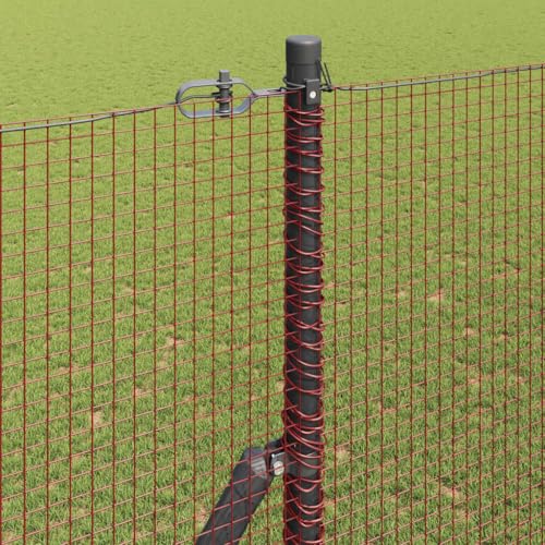 Clôture en fil soudé rouge haut de gamme | Panneau métal de jardin - 4