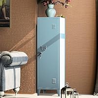 MIOCASA Metal Cabinet Home Office Storage Cabinets with Doors and Shelves Lockable File Cabinet Organizer Coat Lockers for Kids