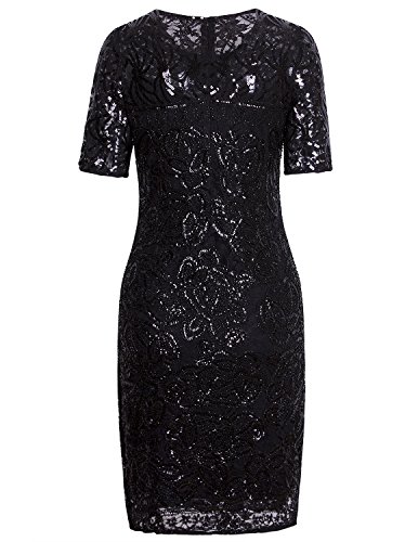 Vijiv Vintage 1920s Gatsby Sequin Beaded Lace Cocktail Party Flapper Dress with Sleeves4