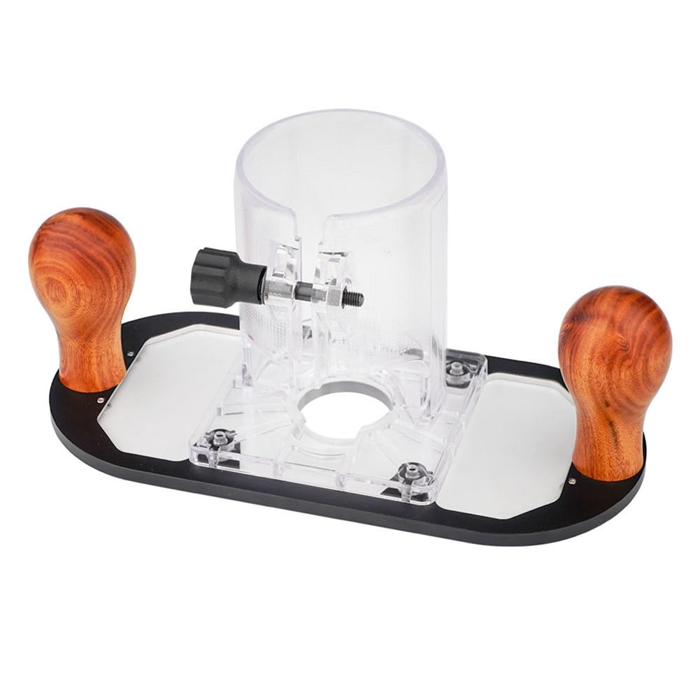 1 set di base per fresa per legno per guida dei bordi: lavorazione del legno, macchina di taglio, fresatura, scanalature, incisione a flip, base di fresatura, lega di alluminio + base per