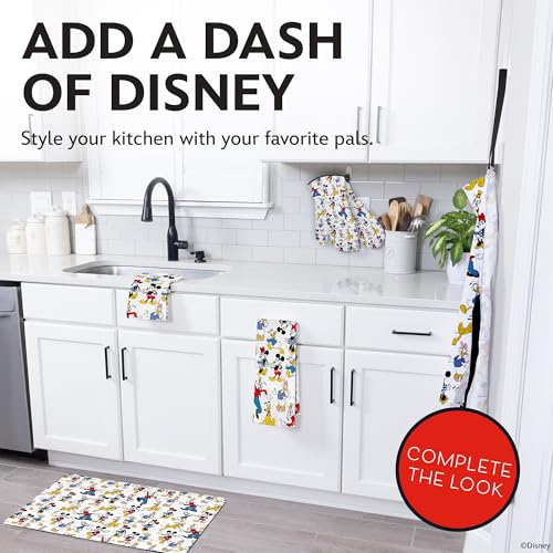 Image of Disney Mickey Silicone Oven Mitts, Set of 2 7 inchx13.5 inch, Heat Resistant 450F