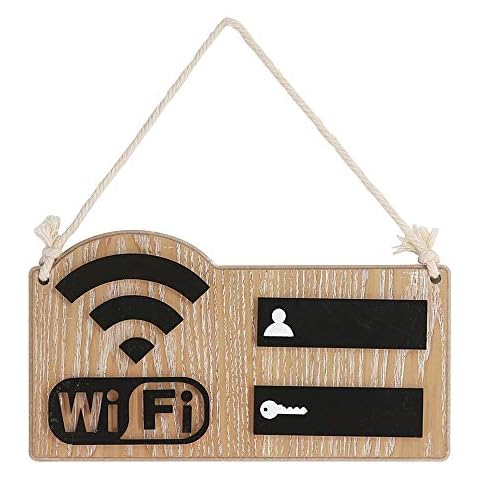 WiFi Password Sign with Rope for Business,Store,Home,Vintage WiFi Chalkboard Hanging Sign-Includes Mini Chalkboards to Display WiFi Password 11.85" x 6.5" Cover