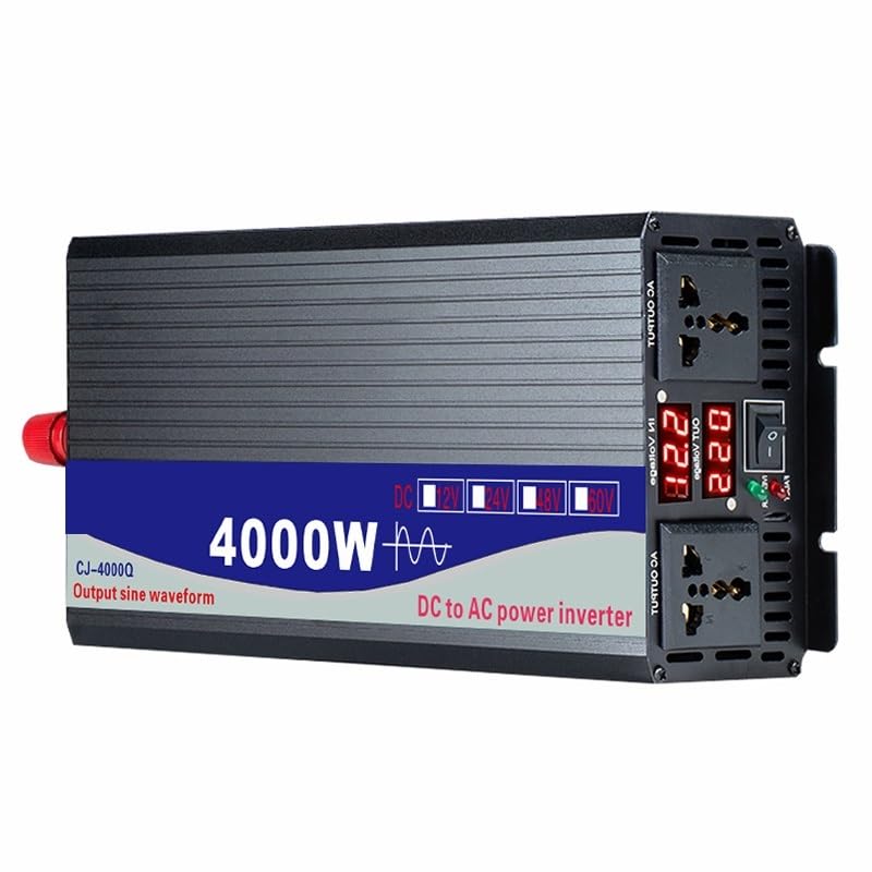 Inversor Solar, Inversor de 3000/4000/5000 W, convertidor de CC de 12 V, 24 V y 48 V a CA, transformador, inversor de potencia con pantalla digital doble solar(3000W,60V_60HZ)
