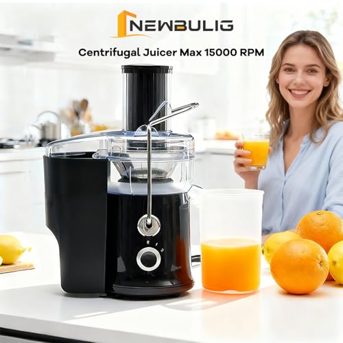 Image of NEWBULIG Centrifugal Juicer, 2.6 inch Feed Chute, Black