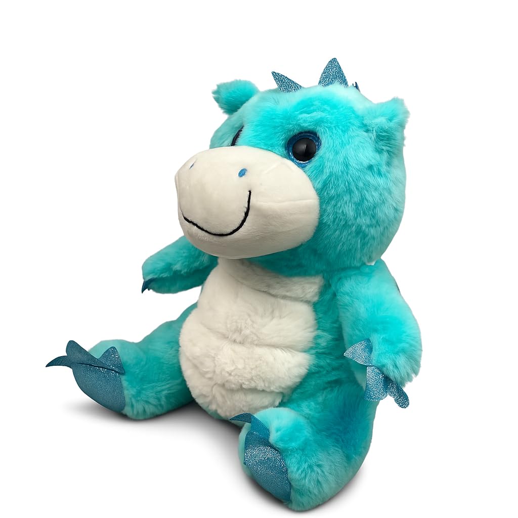 Plush Dragon 28 cm - Soft Cuddly Toy Dragon in Blue, Lovingly Designed Soft Toy for Children & Adults, Imaginative Plush Toy for Playing, Cuddling & Gifting (Turquoise)