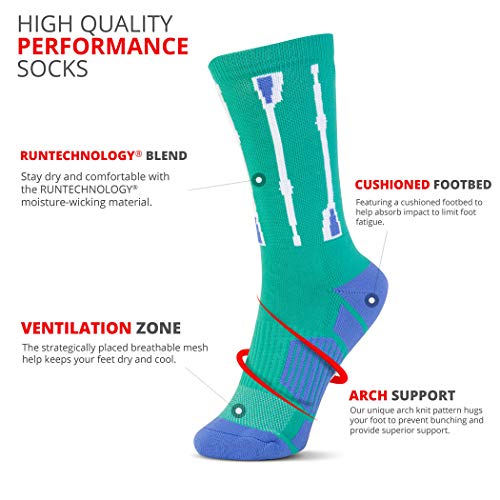 ChalkTalkSPORTS Crew Performance Crew Socks - Multiple Designs & Colors - Youth & Adult - Crew Mid-Calf Socks3