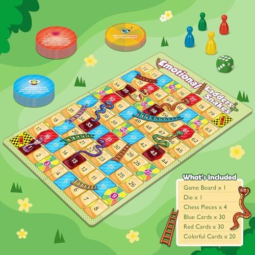Juego de mesa educativo Emotional Ladders and Snakes para niños miniatura 3