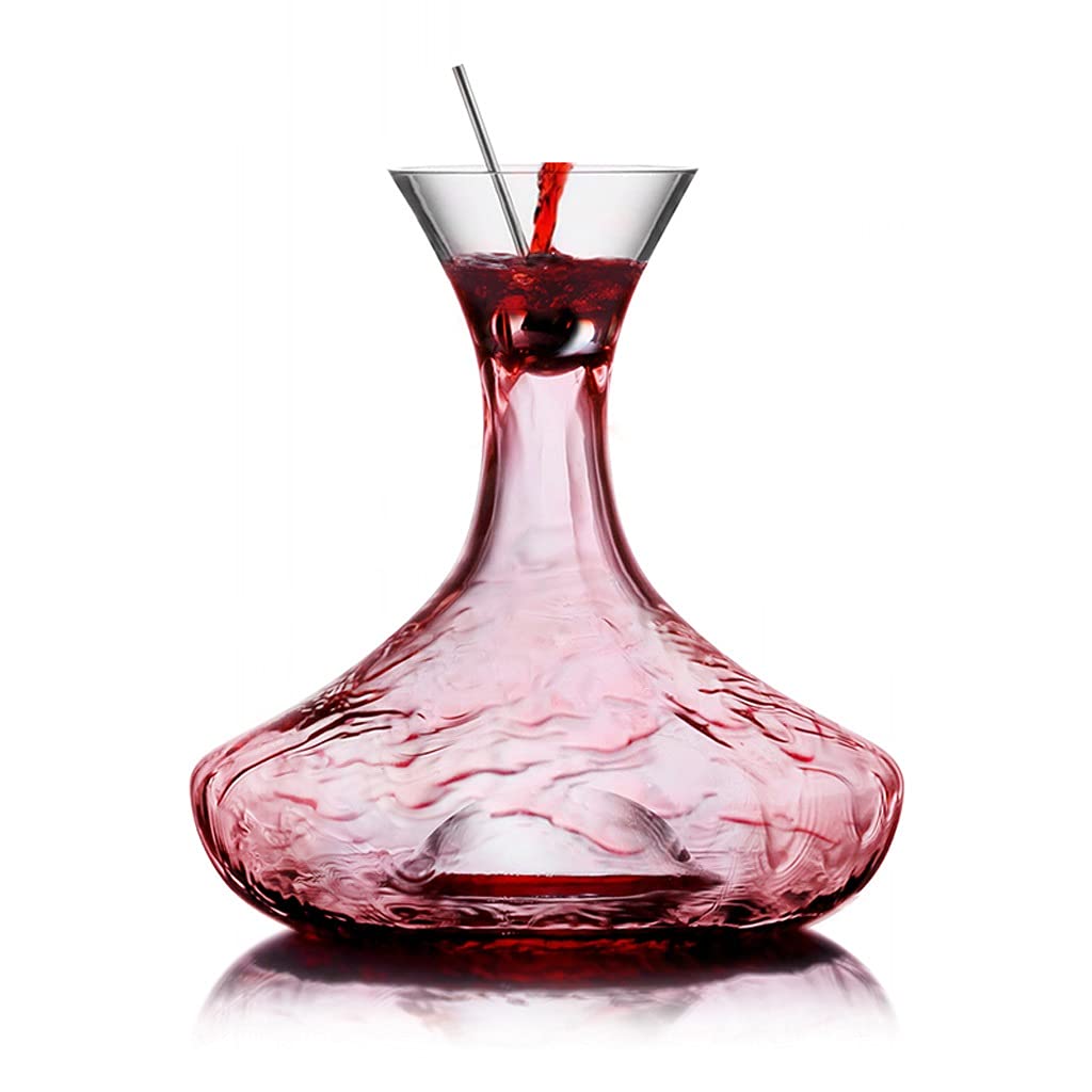 Wein Dekanter Kreativer Wasserfall Wein-Dekanter-Topf-Set Haushaltskristallglas Wein-Dispenser-Persönlichkeit Gießflasche geeignet für Bars Restaurants oder Geschenke Dekantierer