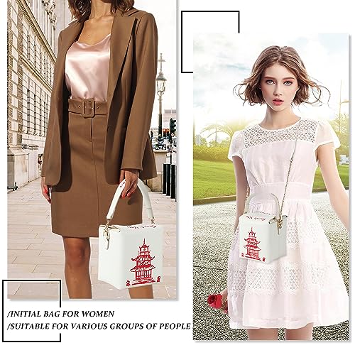 Crossbody Purses and Handbags for Women PU Leather Chinese Takeout Box Totes Top Handle Satchel Shoulder Bags2