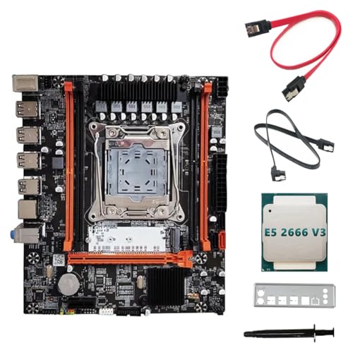 GABEALF X99H Moderkort med E5 2666 V3 CPU och Termisk Fett