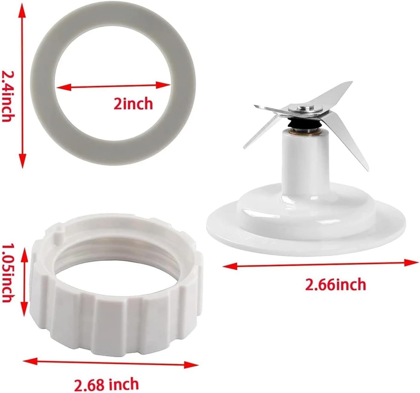 Blade Replacement Parts With Jar Base Cap And O-Ring Seal Gasket Accessories Kit,Compatible With Hamilton Beach Blender Parts