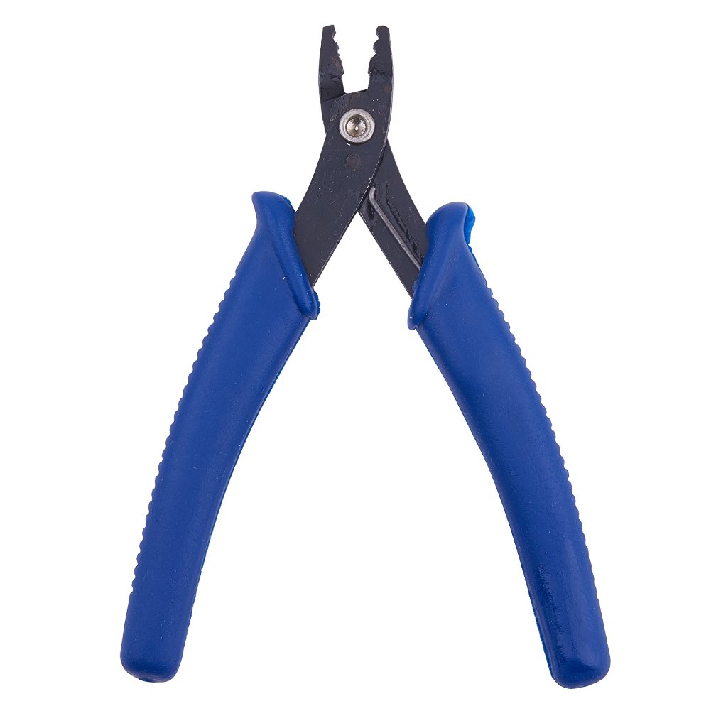 PH PandaHall 1 Set 45# Steel Bead Crimping Pliers Jewelry Making Tools 13cm/5 Inch Crimping Crimper Press Pliers with PVC Handle for Jewelry DIY Crafts Making, Deep Blue