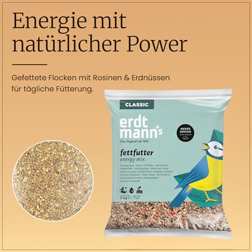 Erdtmanns Fettfutter für Wildvögel, 1er Pack (1 x 5 kg)