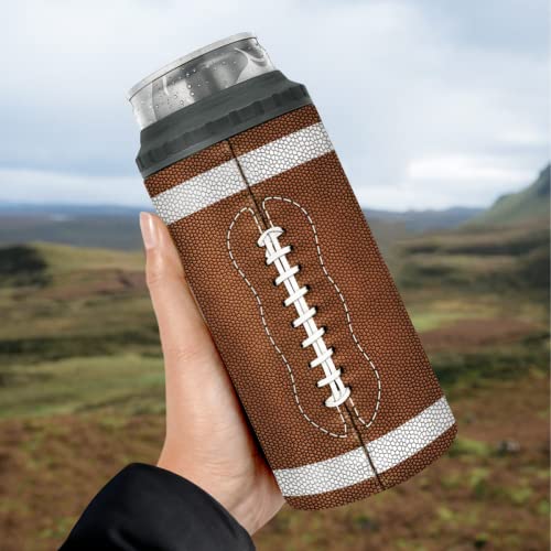 winorax Football Tumbler 4-in-1 Can Cooler Football Stainless Steel Insulated Tumblers Coffee Travel Mug Cup With Lid Gift Tumblers For Men Women Sports Gifts For Players Fan Coach Lovers by winorax - Used condition - Image 5