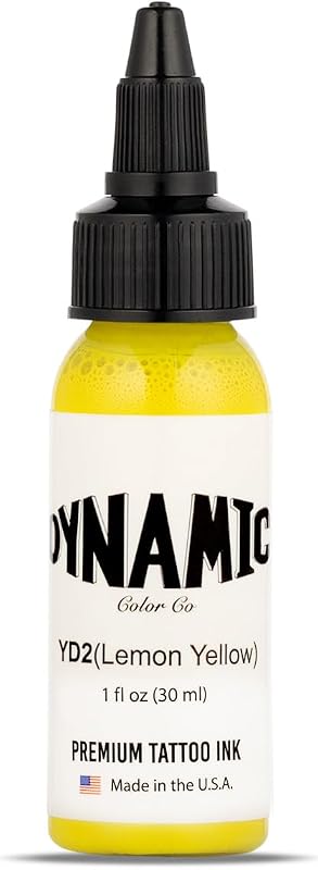Tinta para tatuagem Dynamic Color Co Lemon Yellow, 30 mL