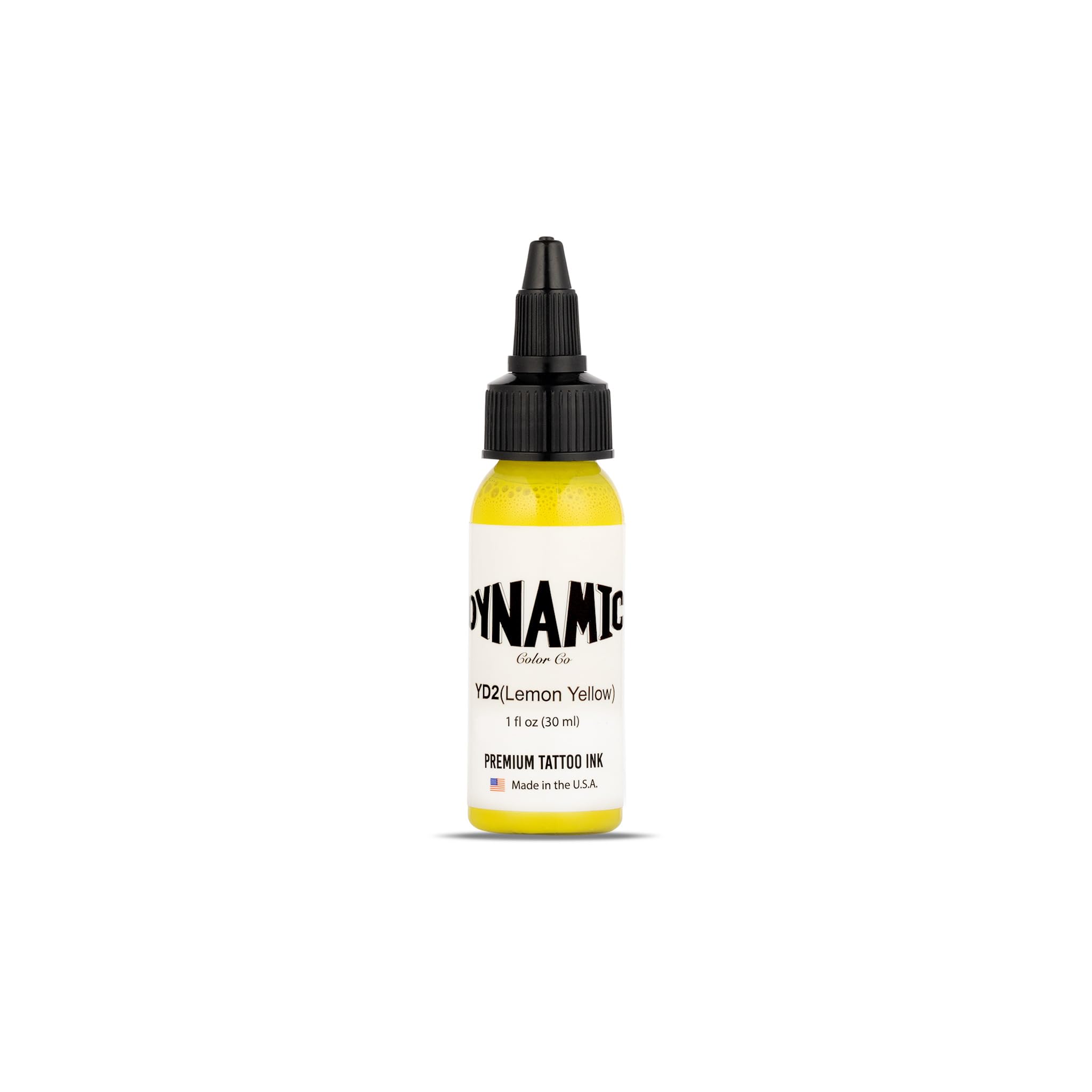 Dynamic Color Lemon Yellow Tattoo Ink, Made in USA Since 1990, 1 oz