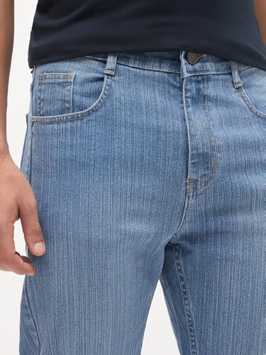 Image of Urbano Fashion Men's Straight Fit Washed Denim Jeans Stretchable