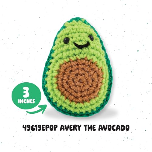 Image of Bucilla, Complete Crochet Kit, Avery the Avocado, 3 inch