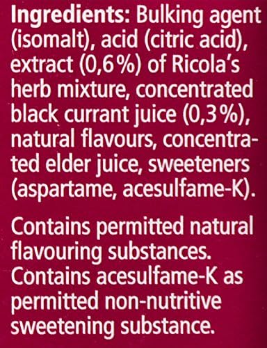 Ricola Blackcurrant Sugar Free Lozenges, 45g, Pack of 2 1