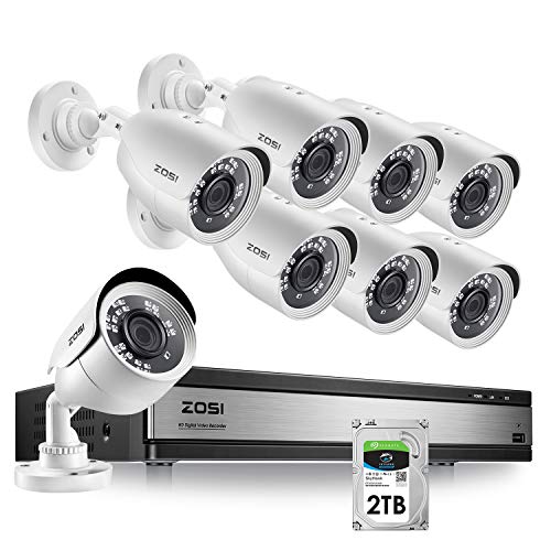 ZOSI H.265+ 1080p 16 Channel Security Camera System, 16 Channel DVR with Hard