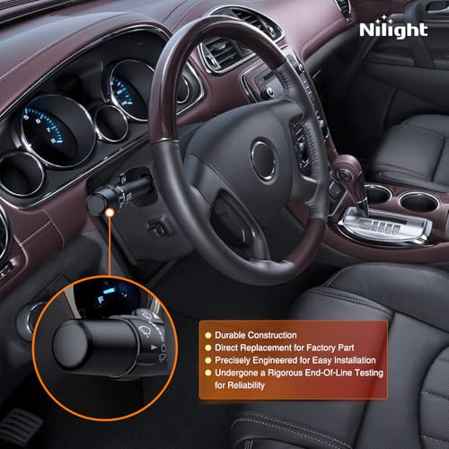 Image of Nilight Turn Signal Switch for 2003-2006 Chevy Avalanche GMC Sierra | 2003-2006 Silverado Suburban Tahoe Yukon Cadillac Escalade Hummer H2 Windshield Wiper Combination w /o Cruise Control