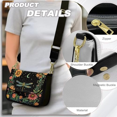 Bolso bandolera de cuero para mujer miniatura 5